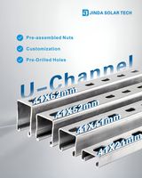 Support de montage solaire en U de haute qualité résistant au vent et à la neige, en acier U en alliage de zinc, aluminium et magnésium, structure de support PV