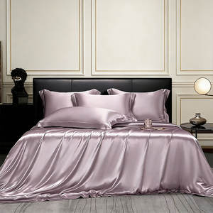 Ensemble <span class=keywords><strong>de</strong></span> literie en soie <span class=keywords><strong>de</strong></span> mûrier OEM ODM anti-plis, fournisseur chinois - Product Image 1