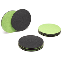 Éponge et disque abrasifs adhésifs de 3 pouces (75 mm) P240, papier abrasif à support vert pour ponçage du bois et du métal, ponceuse orbitale, 100 pièces
