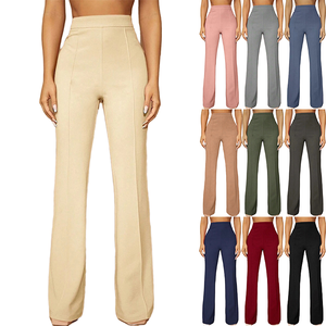 Pantalones Holgados de Cintura Alta para Mujer, Teñidos Lisos, Personalizados para Verano - Product Image 2