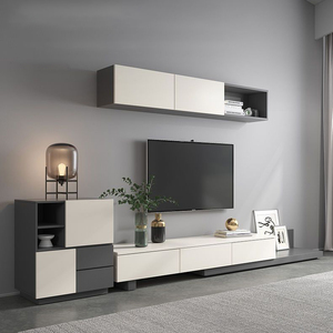 Noordse design klassieke <span class=keywords><strong>tv</strong></span>-meubelset, vloermodel, houten kast, meerdere opbergruimtes, modern, eenvoudig, woonkamer, slaapkamer, salontafel - Product Image 4
