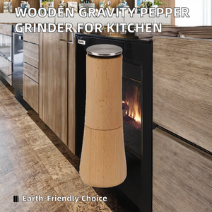 Molinillo de Mano de Madera Setron con Perilla Giratoria y Función de Gravedad para Sal y Pimienta, Capacidad de 60 ml, Ecológico, para Cocina y Restaurantes - Product Image 2