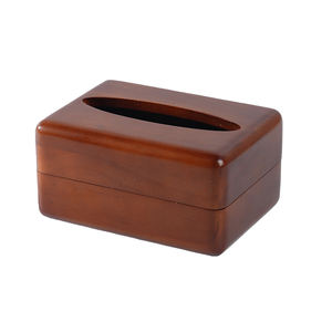 Modern Simple Durable Space-Saving Customizable Color Walnut Wood Magnet Hollowed <b>Out</b> Bread Tissue Box for Home Decor - Product Image 1