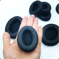 Housse de protection universelle ovale souple pour écouteurs, accessoires de remplacement en cuir PU noir