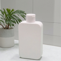 300ml Carré En Plastique PE Flip Toner Bouteille Bouchon De Disque Emballage pour Shampooing Soins De La Peau Savon Douche Huile Soins Du Corps Lotion Bouteilles
