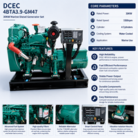 Groupe électrogène diesel marin SCDC CCFJ30JW 30 kW 4BTA3.9-GM47 1500 tr/min avec alternateur EvoTec TCM188E, alimentation auxiliaire CCS pour bateau