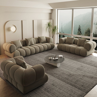 Ensemble de canapés modulaires en velours en forme de L, style nordique luxueux, 1+2+3 places, meubles de salon modernes, canapé sectionnel en bois