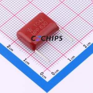 Condensador de Película de Polipropileno (CBB) MPP104J2J6AS6080A1, Componente de Orificio Pasante (THT), P=15mm 100nF 5% 630V - Product Image 1