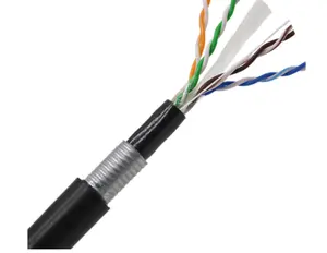室外抗啮齿动物钢带铠装U/UTP CAT6电缆难以被鼠标网络局域网互联网电缆切割