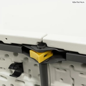 <span class=keywords><strong>Tavolo</strong></span> Pieghevole in Alluminio <span class=keywords><strong>da</strong></span> <span class=keywords><strong>Parete</strong></span> per Esterni con Ripiano Portaoggetti e Gambe Pieghevoli, Ideale per Caffè e Attività all'Aperto - Product Image 6