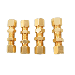 하이 퀄리티 황동 격벽 압축 피팅 커넥터 파티션 맞대기 조인트가있는 계기 고압 파이프 조인트 - Product Image 4