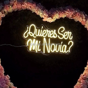 Letrero Luminoso Personalizado, Letrero <span class=keywords><strong>de</strong></span> Neón con Luz, Letrero <span class=keywords><strong>de</strong></span> Neón 'Será mi novia, ¿te casarías conmigo?' para Decoración <span class=keywords><strong>de</strong></span> Eventos y Fiestas - Product Image 2