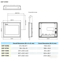 Controlador PLC DELTA DOP-107WV, Pantalla HMI 107WV, Pantalla Táctil, Nuevo, Original, en Stock, DOP