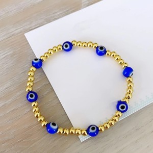 Grieks <span class=keywords><strong>Eye</strong></span> Kralen 18K Goud Roestvrij Stalen Armband Voor Vrouwen Waterdicht Bohemen Zomer Strand Vriendschap Armband Voor Meisjes - Product Image 6