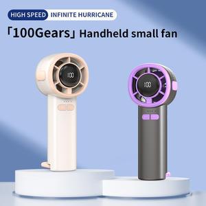 100-speed High-speed Digital Display <b>Ice</b> Cooling Semiconductor <b>Fan</b> USB Portable Handheld Small <b>Fan</b> - Product Image 2