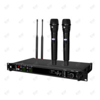 Microphone sans fil portable AD4D-3 double canal UHF avec diversité numérique, suppression du bruit, cardioïde, en métal, USB, pour musique en direct