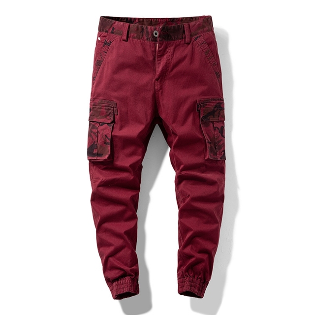 Men's Cargo Pants Full-Length Cotton Jogging Casual Pantalones Tracksuit Trousers Streetwear Plus Size with Flat Front Loose Fit