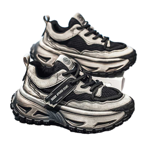 Chaussures pour hommes 2025 – Nouvelle collection automne, baskets décontractées polyvalentes à semelle épaisse, résistantes à l'usure, pour l'extérieur, en maille, à lacets, style « Dad Sneakers » - Product Image 1