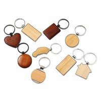 Individuell Bedruckter Schlüsselanhänger aus Buchenholz, Kreativer Blanko-Holzschlüsselring für Firmengeschenke, Mehrformige Holzschlüsselanhänger