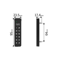 Serrure de tiroir numérique sans clé avec clavier tactile ABS et mode public, serrure intelligente à mot de passe pour casiers de bureau, portes en bois/aluminium