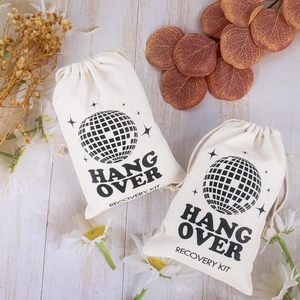 Sacs de récupération après une gueule de bois, pochettes réutilisables en coton avec cordon de serrage pour cadeaux de fête de bachelorette, décorations de fête de bachelier, fête prénuptiale - Product Image 5