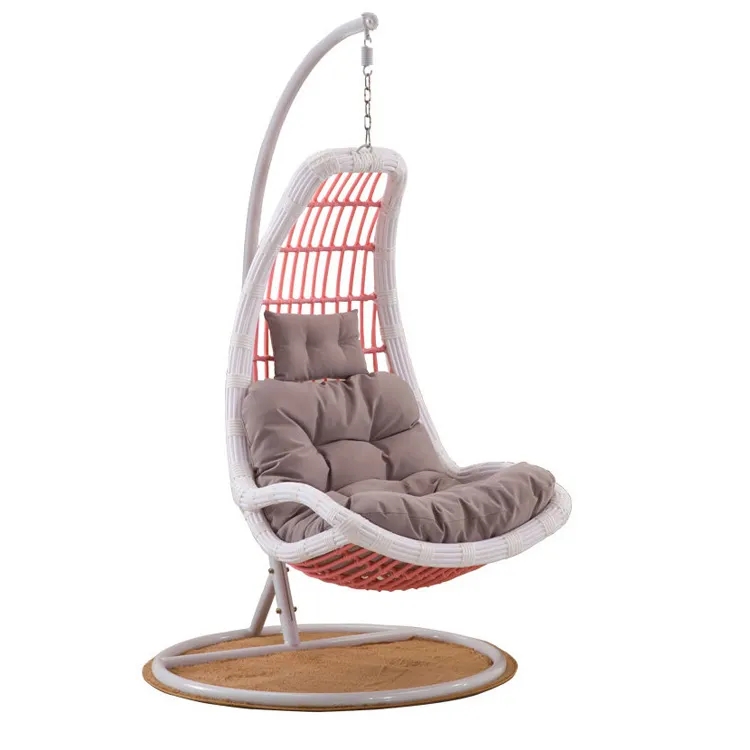 Garden Hanging Rattan Chair Patio Swing Chair With Stand Indoor Outdoor Furniture