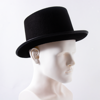 Chapeau fantaisie en feutre noir de fête bon marché Chapeau melon Chapeau haut de forme magique
