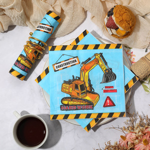 Nuevas servilletas con forma de tractor e ilustraciones de dibujos animados, ideales para niños, juguetes, hoteles, restaurantes y otros negocios. - Product Image 3