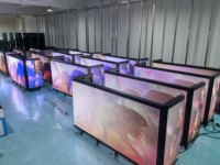 Table de DJ pliable en six parties avec écran LED facilement transportable pour festivals de musique et boîtes de nuit