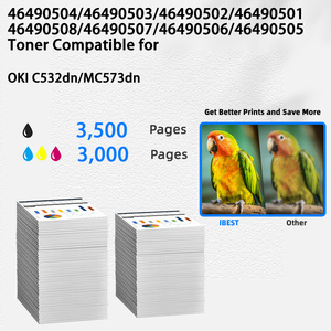 Ibest mực tương thích <span class=keywords><strong>OKI</strong></span> <span class=keywords><strong>c532dn</strong></span> mc573dn Hộp mực màu Tương thích cho <span class=keywords><strong>OKI</strong></span> 46490504 46490503 46490502 46490501 - Product Image 2