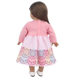 MSYO Fashion DIY Vêtements de poupée Robe Jupe rose Vêtements pour poupée jeune fille de 18 pouces - Product Image 5