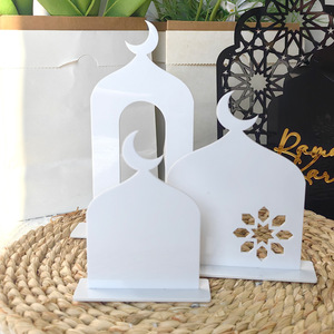 2025 Décorations <span class=keywords><strong>de</strong></span> <span class=keywords><strong>Table</strong></span> En Gros Ramadan Kareem et <span class=keywords><strong>Aïd</strong></span> Moubarak <span class=keywords><strong>Décoration</strong></span> Maison Musulmane Islamique avec Ornements Lune Étoile pour Fête - Product Image 2