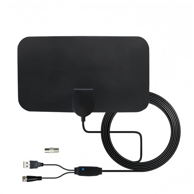Best-selling Model Indoor Digital HD TV Antenna 4K 8K High-Gain Mini Aerial for DTV Box VHF/UHF Long Range with 3 Meters Cable