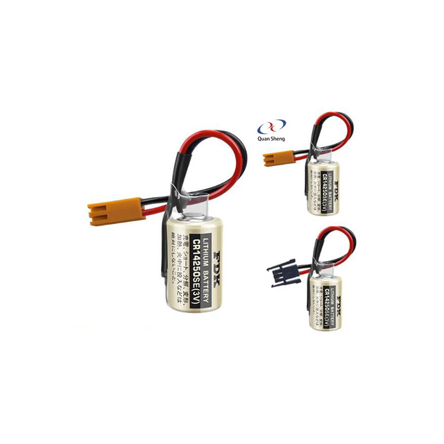 FDK CR14250SE (3V) 1/2AA PLC Industrial Control Lithium Battery Customizable with Plug 1747-BA