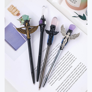 Quartz rose brut de pierre précieuse de haute qualité stylo en cristal magique de roche en <span class=keywords><strong>argile</strong></span> fait à la main en vente en gros - Product Image 1