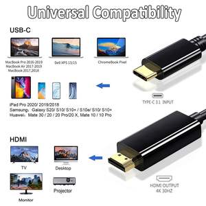 Кабель SYONG USB-C - HDMI 4K30Hz HDR, совместимый с MacBook, <span class=keywords><strong>iPad</strong></span>, iPhone, HD TV и другими устройствами (черный) - Product Image 6