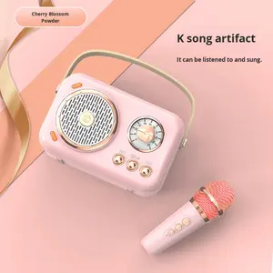 Altavoz <span class=keywords><strong>Karaoke</strong></span> Inalámbrico USB Portátil Mini, Juguetes Musicales con Historias para Niños, Altavoz para Fiestas en Casa, Juego de Altavoces con Micrófono de Mano - Product Image 3