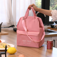 Sac isotherme personnalisé grande capacité, étanche, en aluminium, avec bandoulière amovible pour le travail et l'école