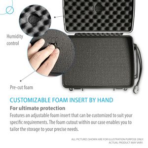 Étui de transport en plastique pour équipement, échantillon gratuit, vente en gros, étui à outils personnalisé pas cher avec mousse prédécoupée et fermeture éclair pour outils, coque rigide - Product Image 5