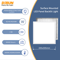 Panneau LED à montage en surface Hilgh Lumen 36W 40W 48W 2700K 4100K 6000K IP20 60X60 pour plafond intérieur et usage commercial