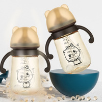 Seaygift Vente Chaude Nouveau Gobelet à Lait pour Bébé Dessin Animé 300ml Bouteille d'Eau en Plastique PPSU Gobelets pour Filles et Garçons avec Poignée