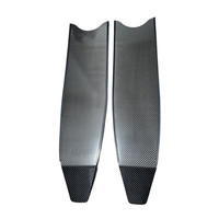Aileron de natation long en carbone pur, pales en fibre de carbone pour apnée avec bande hydrodynamique
