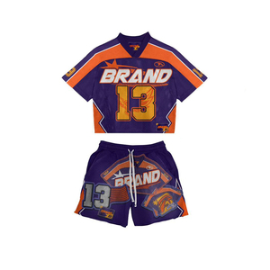 Alta qualità all'ingrosso doppio personalizzato stampa da <span class=keywords><strong>uomo</strong></span> Shorts e t-shirt Set da ginnastica <span class=keywords><strong>abbigliamento</strong></span> da <span class=keywords><strong>uomo</strong></span> tuta - Product Image 1
