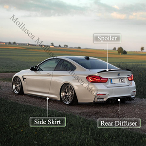 สเกิร์ตข้างคาร์บอนไฟเบอร์แท้สำหรับ M4 F82 ปีกข้าง - Product Image 3