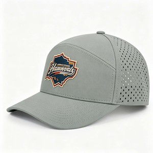 Wholesale Custom Waterproof Laser Cut Perforated Golf Cap Quick Dry Breathable 5 Panel Embroidery Logo Baseball <b>Hat</b> - Product Image 3