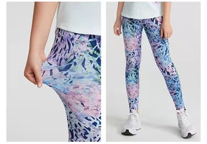Ropa Deportiva de buena calidad para fitness para niñas, pantalones de <span class=keywords><strong>yoga</strong></span> con estampado de sublimación, de cintura alta, venta al por mayor - Product Image 5