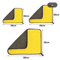 10/5/3/1 pièces Chiffons de nettoyage en microfibre épais, doux et à séchage rapide, pour voitures, vitres, miroirs et usage domestique, double couche