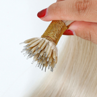 Sortie d'usine Super Double dessiné Nano anneau/nano lien Extensions de cheveux humains kératine italienne pré-collé Nano Extensions de cheveux