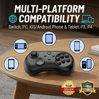 Controlador de juegos de lucha profesional Y04: Configuración de botones cruzados 3D con efecto Hall, compatible con macros.