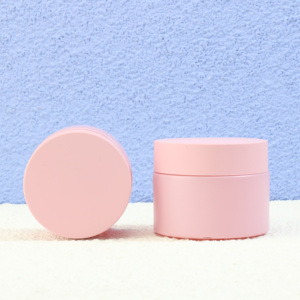 Ensemble d'emballages en <span class=keywords><strong>verre</strong></span> <span class=keywords><strong>rose</strong></span> élégant et luxueux pour soins de la peau, pots à crème cosmétiques, contenants vides, flacon pulvérisateur en <span class=keywords><strong>verre</strong></span> givré - Product Image 3
